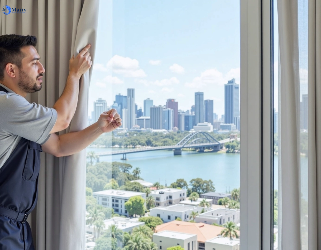 Professional curtain steam cleaning service westleigh-nsw QLD by Matty Curtain Cleaning