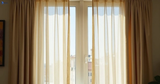 Dusty and dull curtains in westleigh-nsw before steam cleaning